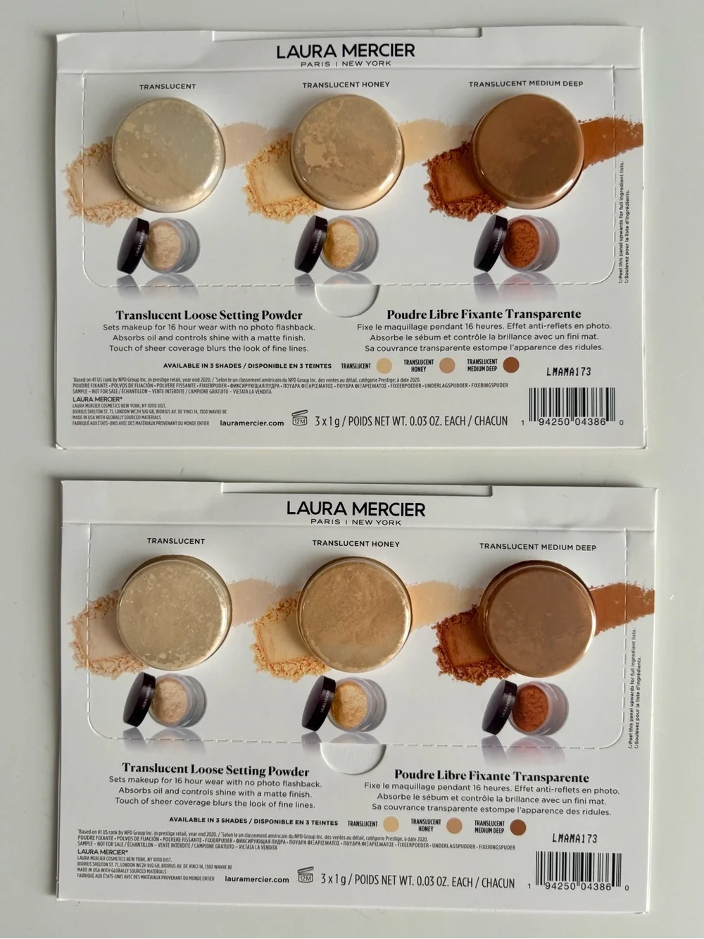 New Laura Mercier Loose Setting Powder sample set of 2